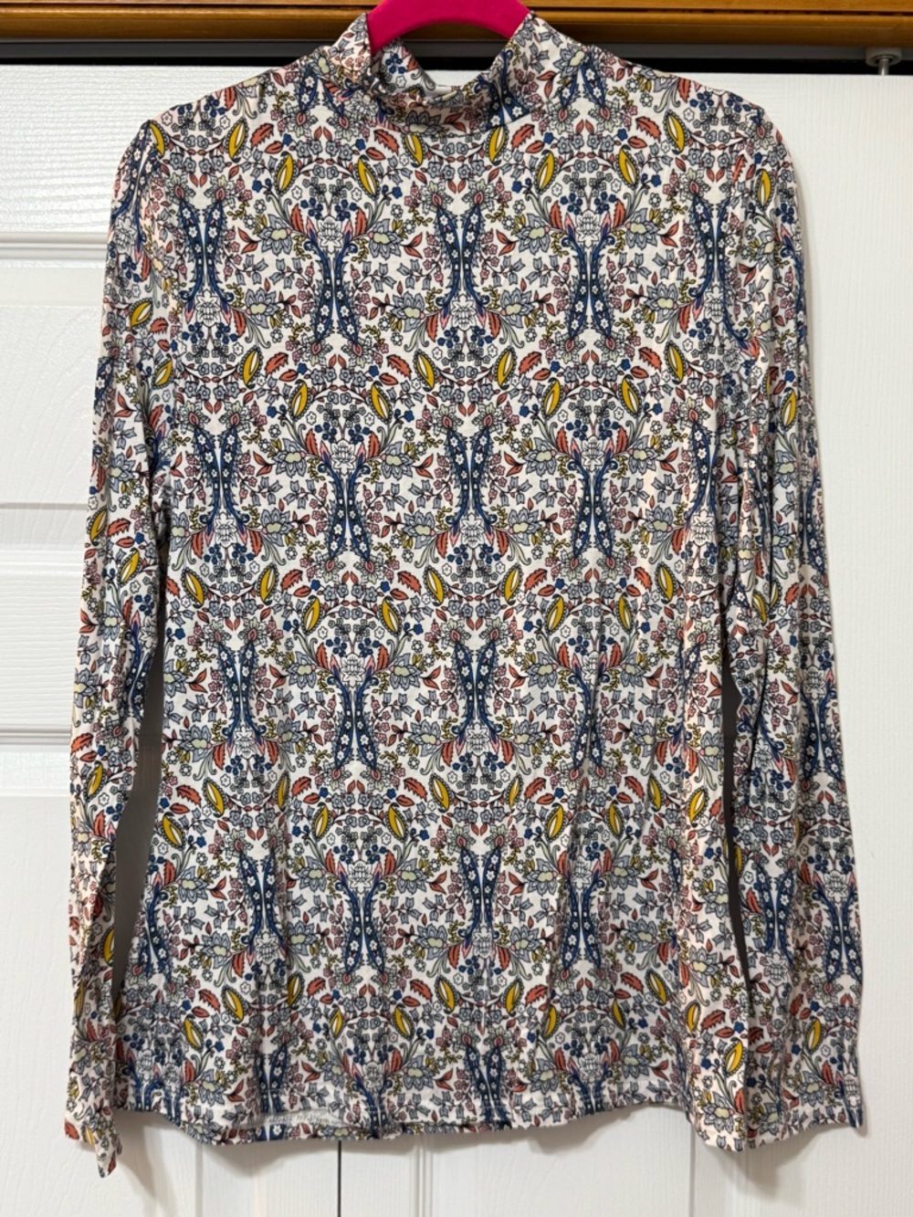 Boden Multicolor Floral Print Long-Sleeve Tank Top